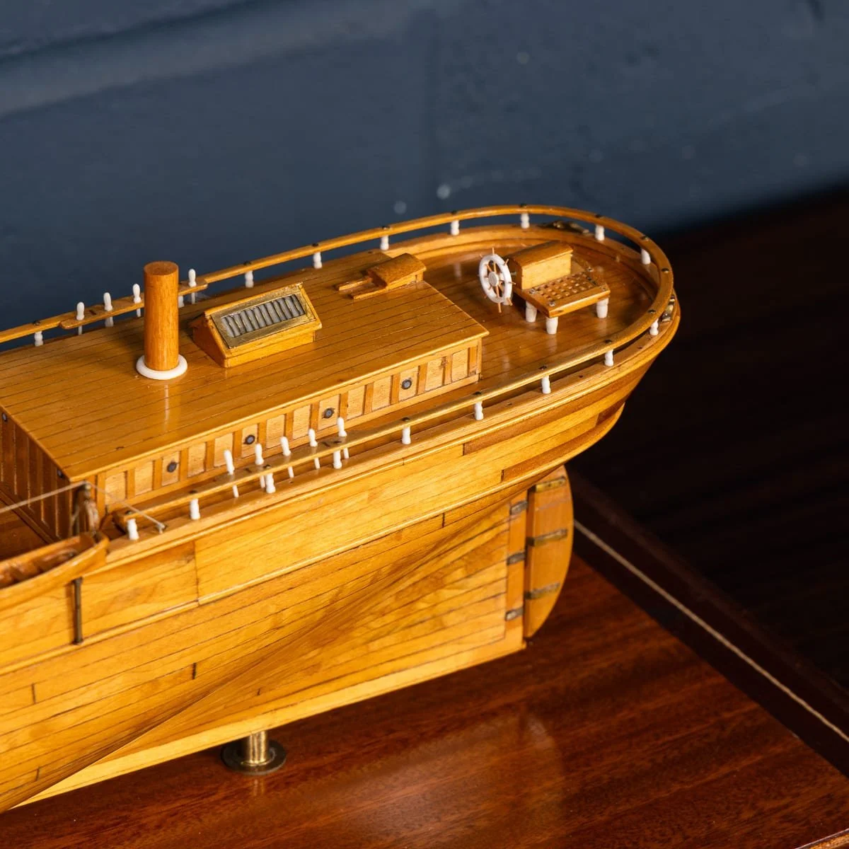 PUSHKINS.COM - B11858 - 20thC MARITIME CLUB HOUSE CASED PLANKED & FRAMED SHIP MODEL BY A. KAUSEN c.1934 - 28.jpg
