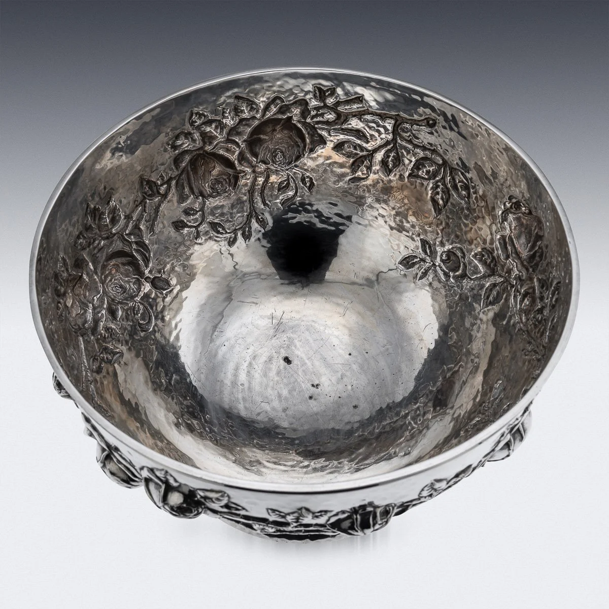 PUSHKINS.COM - C11913 - ANTIQUE 20thC SCOTTISH SOLID SILVER ROSE BOWL, GLASGOW c.1909 - 10.jpg