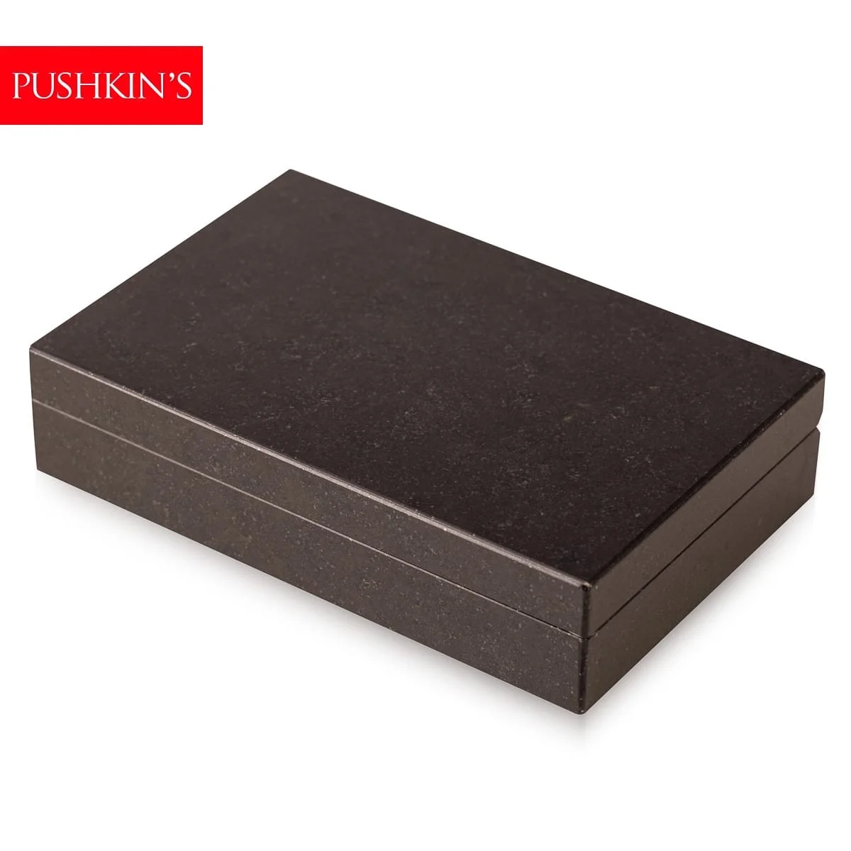 PUSHKINS.COM - D11817 - VINTAGE 20thC ITALIAN NERO GRANITE STONE BOX c.1960 - 2.jpg