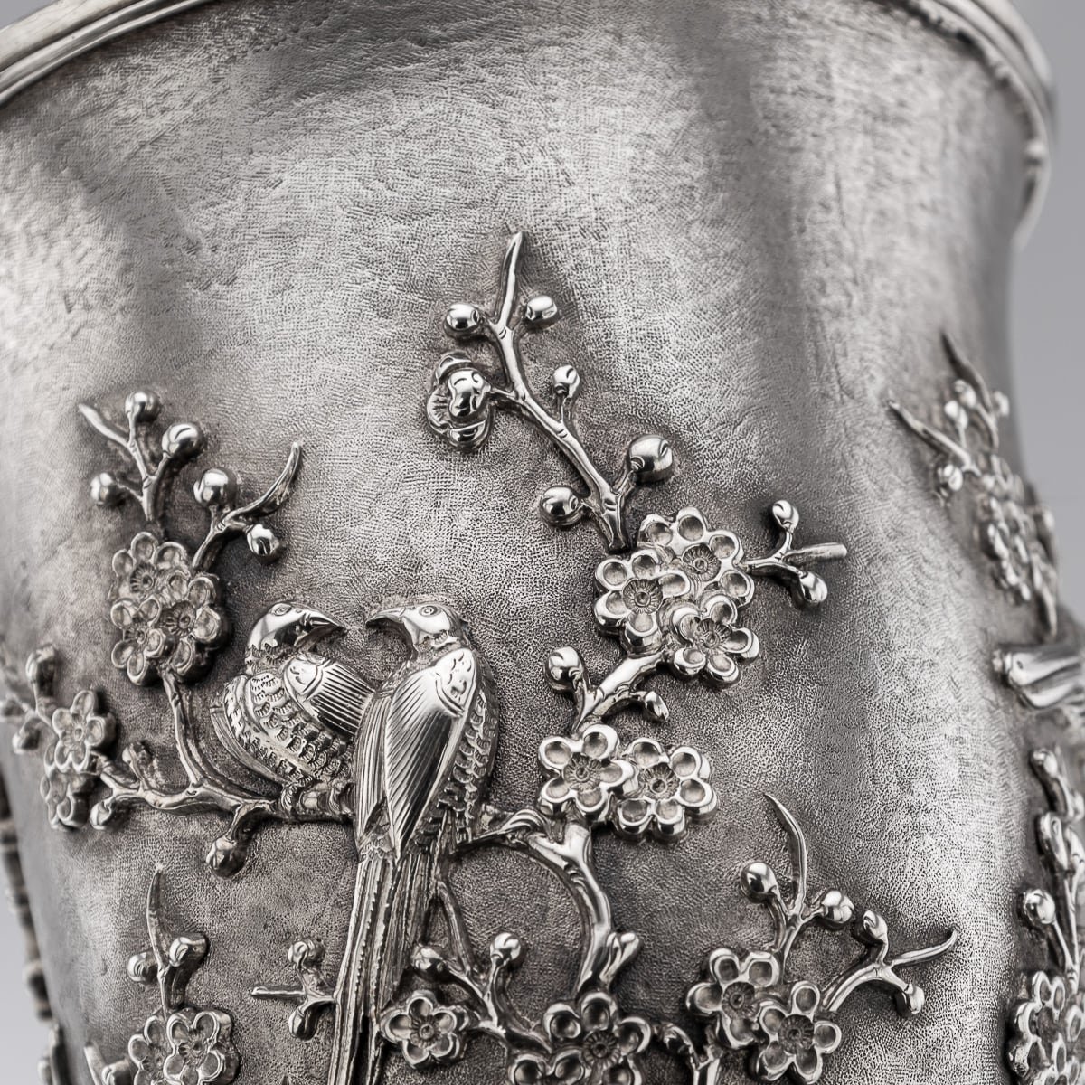 PUSHKINS.COM - ANTIQUE 19thC CHINESE RARE PAIR OF EXPORT SOLID SILVER GOBLETS, CUMSHING c.1880 - 26.jpg