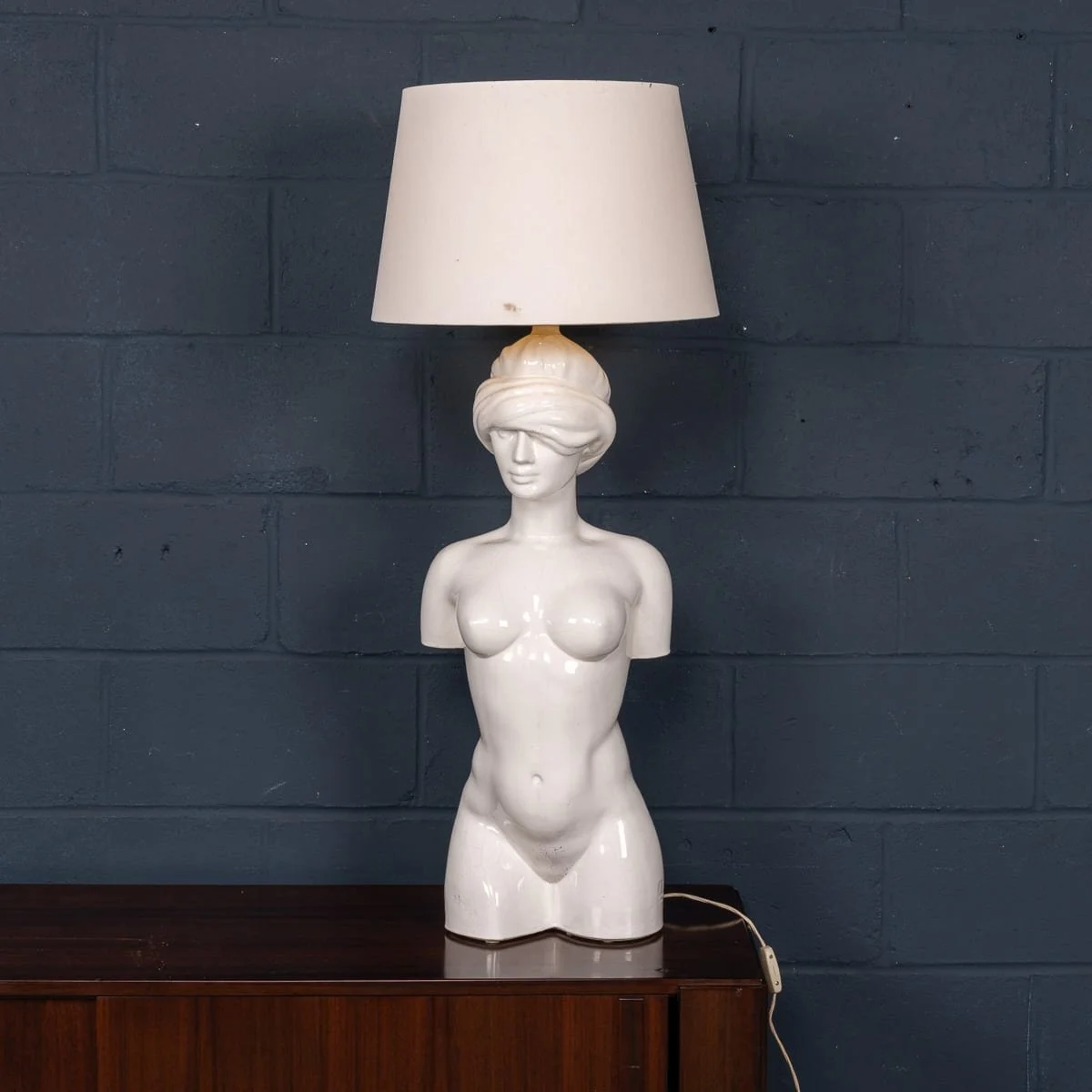 PUSHKINS.COM - B11852 - 20thC ITALIAN CERAMIC TABLE LAMP BY GIULIO CINIGLIA FOR VIVAI DEL SUD c.1970 - 03.jpg