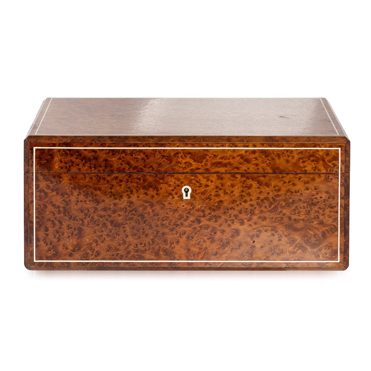 PUSHKINS.COM - B11242 - VINTAGE 20thC ART DECO BURR WALNUT CIGAR HUMIDOR BY DUNHILL, ENGLAND c.1930 - 03.jpg