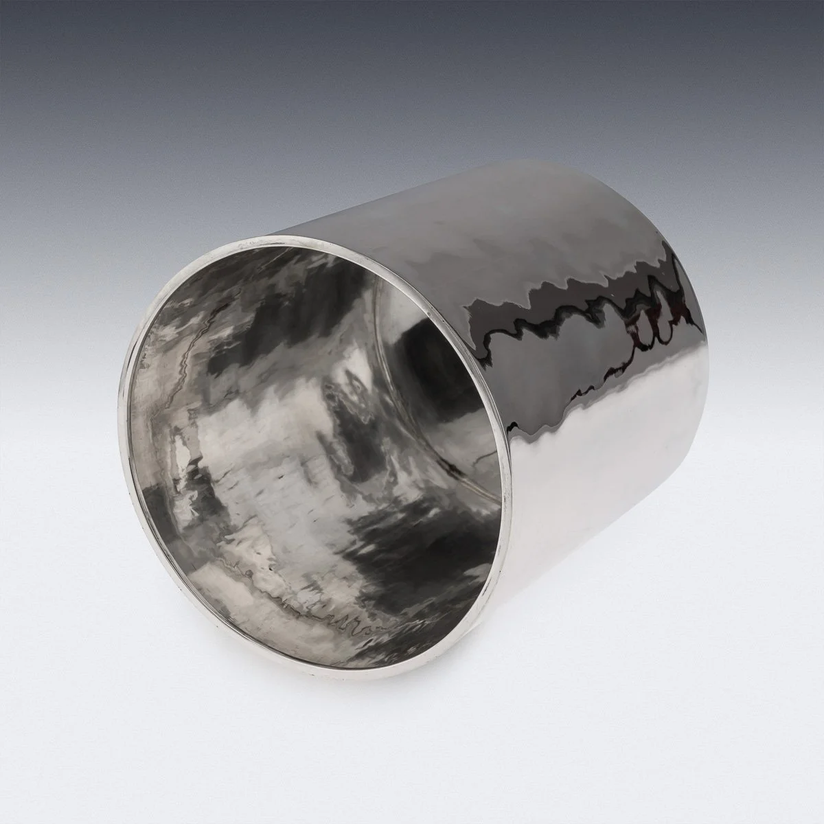 PUSHKINS.COM - C11914 - VINTAGE 20thC ITALIAN SOLID SILVER ICE BUCKET & SIX BEAKERS, FLORENCE c.1970 - 08.jpg