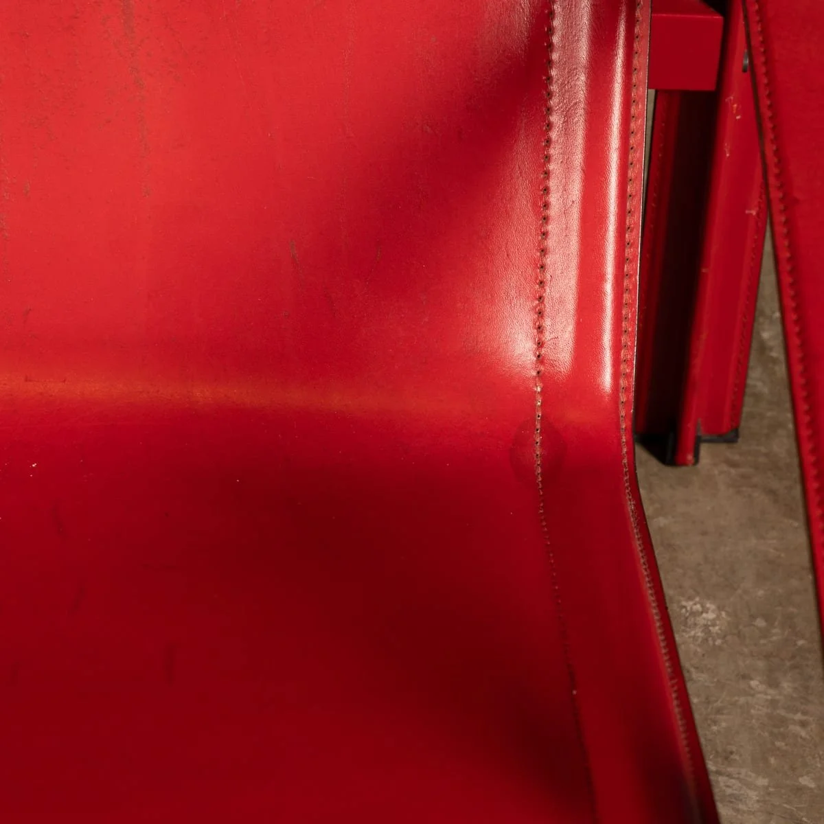 PUSHKINS.COM - Z12097 - 20thC ITALIAN RED LEATHER CHAIR BY TOUSSAINT & ANGELONI FOR MATTEO GRASSI c.1970 - 16.jpg