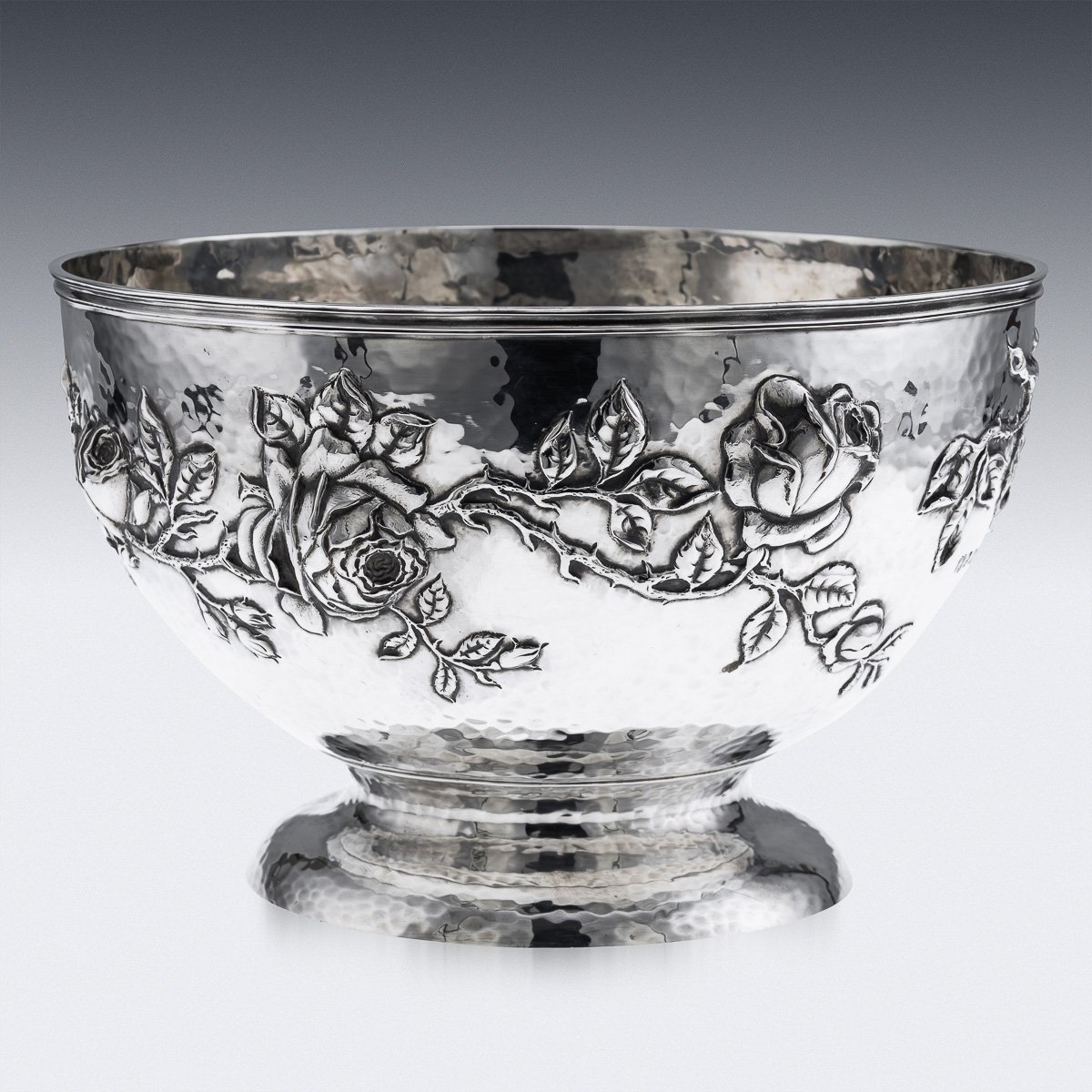 PUSHKINS.COM - C11913 - ANTIQUE 20thC SCOTTISH SOLID SILVER ROSE BOWL, GLASGOW c.1909 - 06.jpg