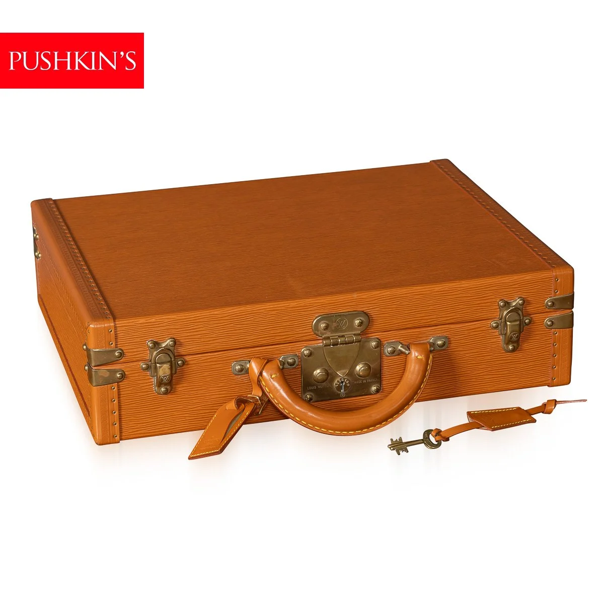 PUSHKINS.COM - B11502 - 20thC LOUIS VUITTON PRESIDENTIAL BRIEFCASE IN ORANGE EPI LEATHER, MADE IN FRANCE - 02.jpg