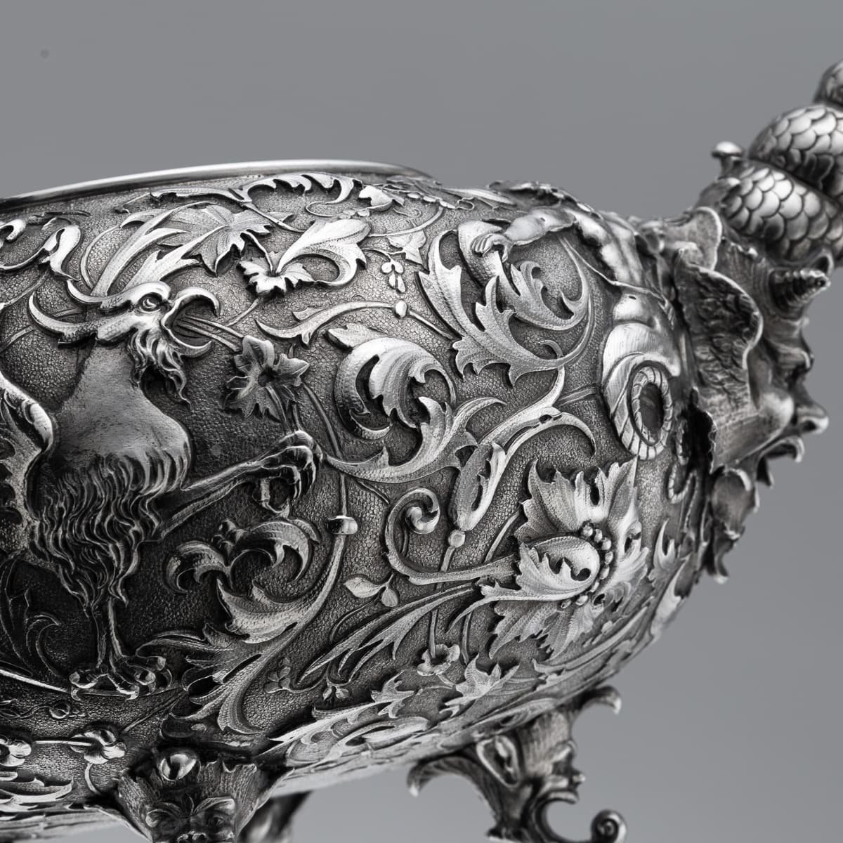 PUSHKINS.COM - A00252 - ANTIQUE 19thC ITALIAN SOLID SILVER THREE PIECE TEA SET BY G.ACCARISI c.1890 - 23.jpg