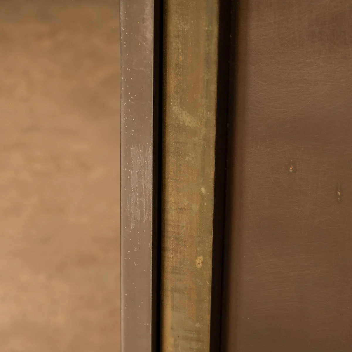 PUSHKINS.COM - Z12124 - VINTAGE 20thC BRASS & BRONZED SQUARE MIRROR BY BELGO CHROM, BELGIUM - 17.jpg