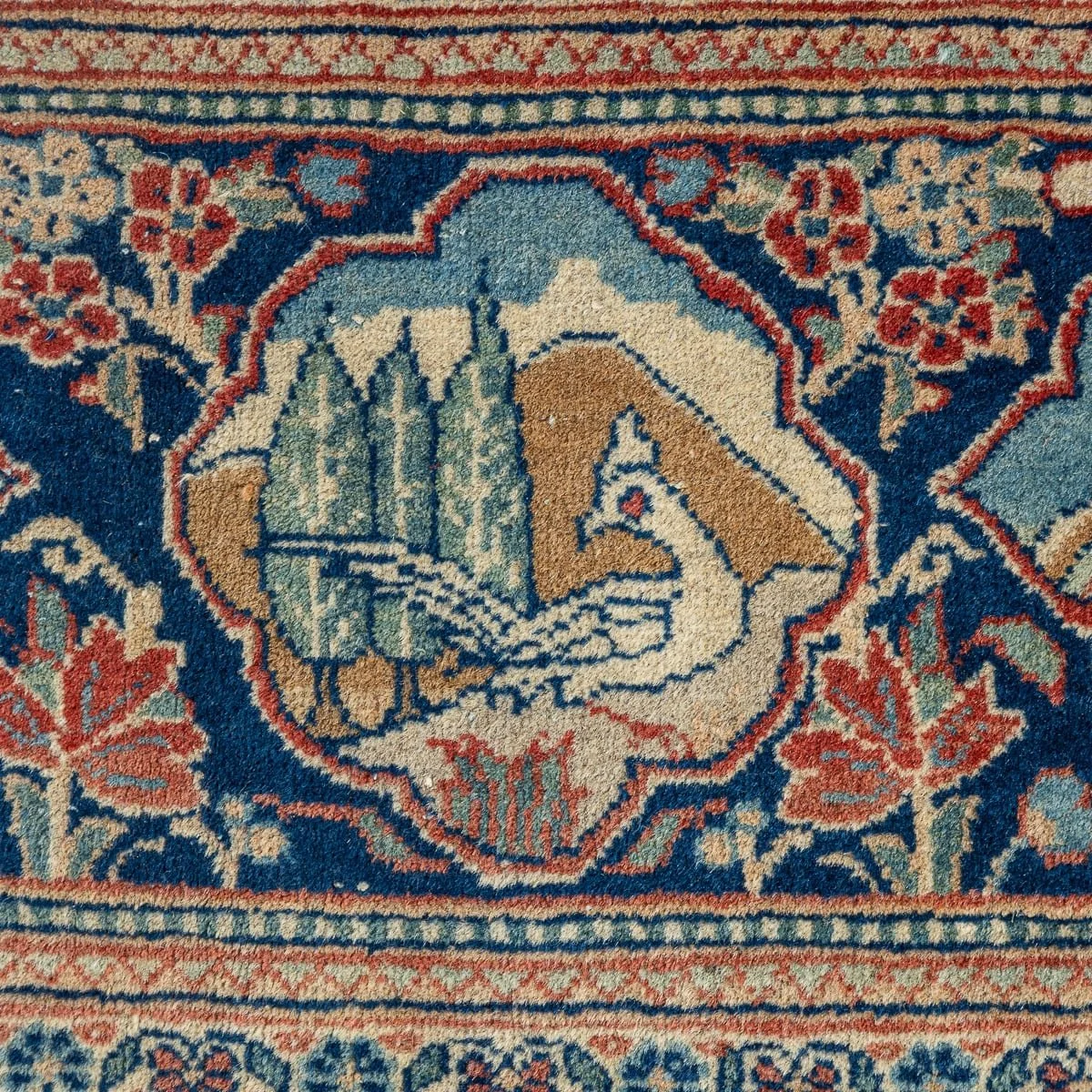 PUSHKIN'S - ANTIQUE 20thC RARE HANDMADE PERSIAN KASHAN RUG c.1900 - 10.jpg