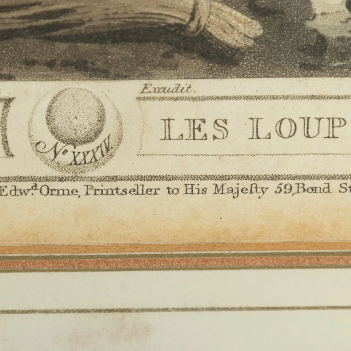 PUSHKINS.COM - B12334d - ANTIQUE 19thC "CHASSE DES LOUPS DANS LEURS TANIÈRES" BY EDWARD ORME c.1806 - 35.jpg