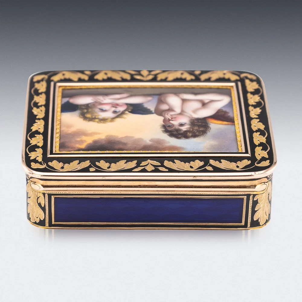 PUSHKINS.COM - A00002 - 19thC GERMAN 18k GOLD & ENAMEL SNUFF BOX, RAPHAEL'S SISTINE MADONNA, HANAU c.1810 - 06.jpg