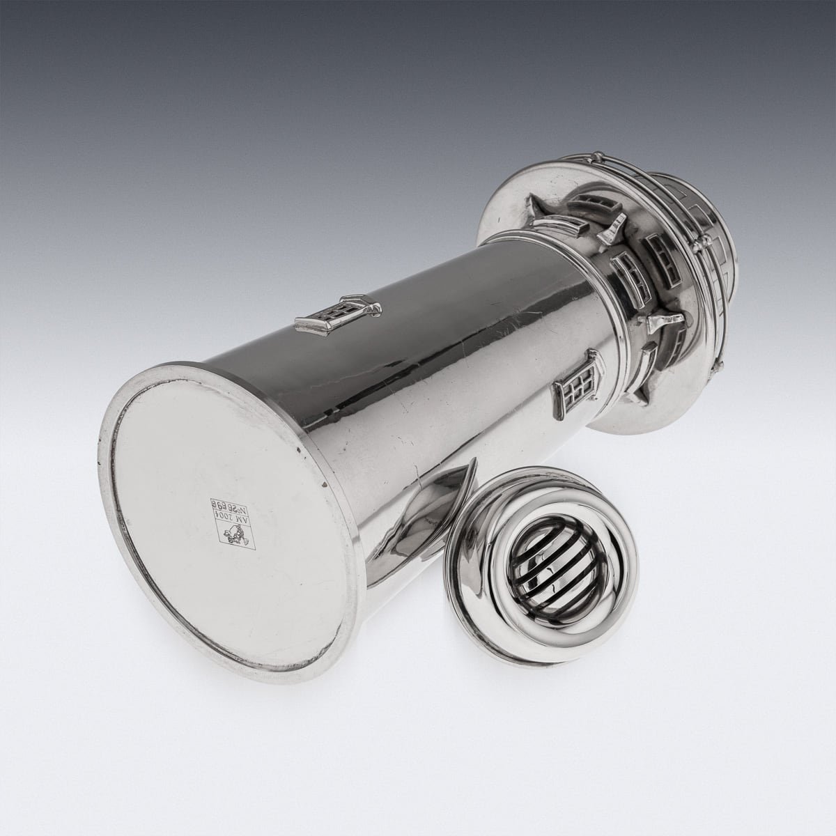 PUSHKIN'S - SILVER PLATED LIGHTHOUSE COCKTAIL SHAKER - 7.jpg