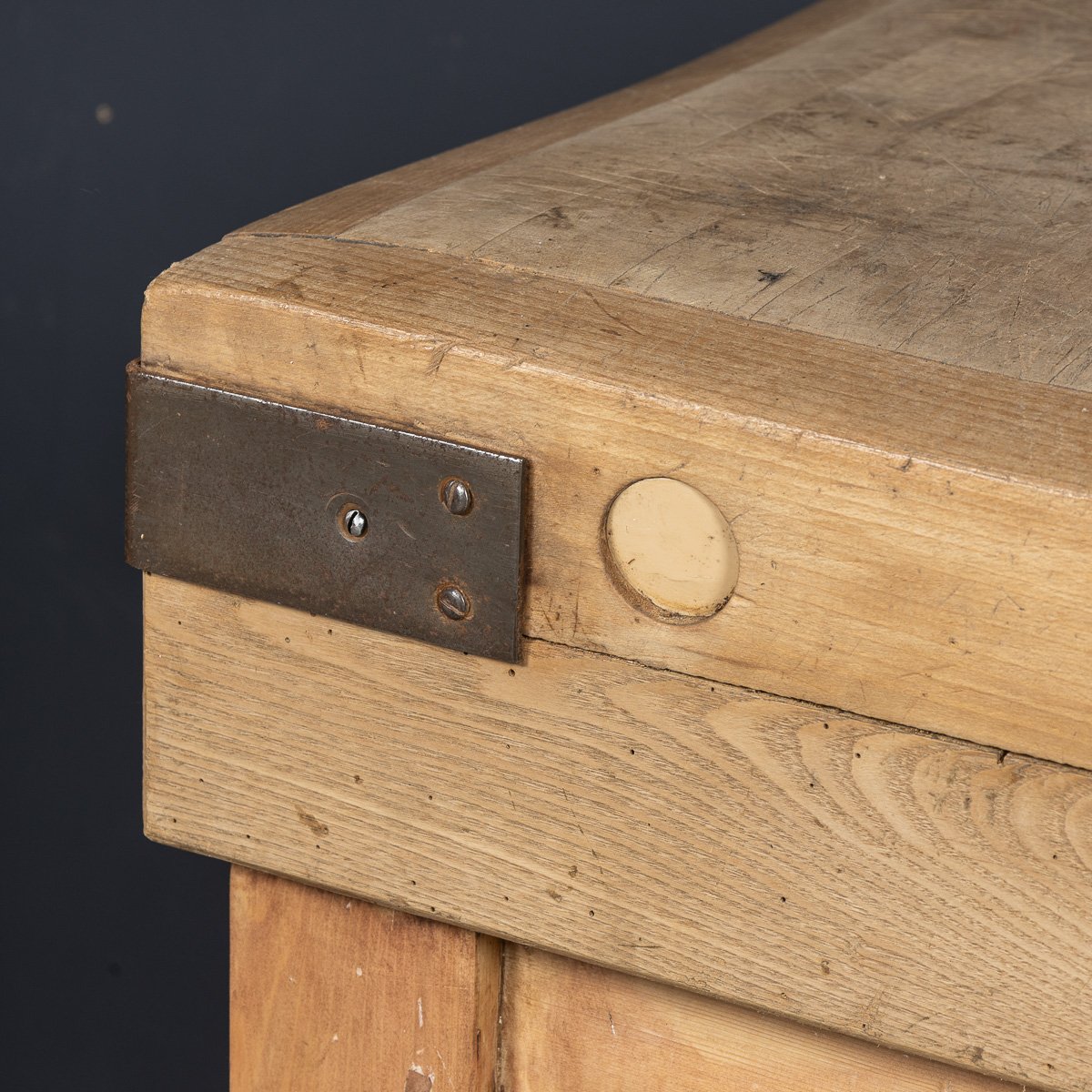 PUSHKINS.COM - D11126 - ANTIQUE 20thC FRENCH BUTCHERS BLOCK TABLE c.1920 - 07.jpg