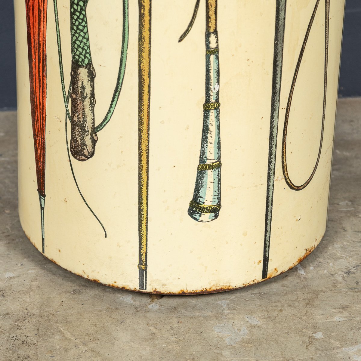 PUSHKINS.COM - D11143 - 20thC ITALIAN ROUND UMBRELLA & STICK STAND BY PIERO FORNASETTI c.1950 - 21.jpg