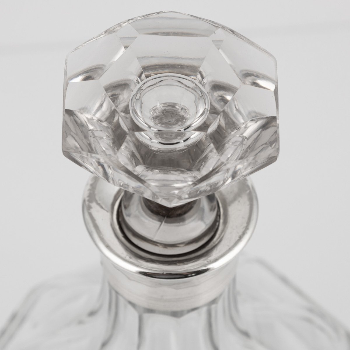 PUSHKINS.COM - D11326 - STUNNING 20thC FRENCH SOLID SILVER & CUT GLASS DECANTER - 11.jpg