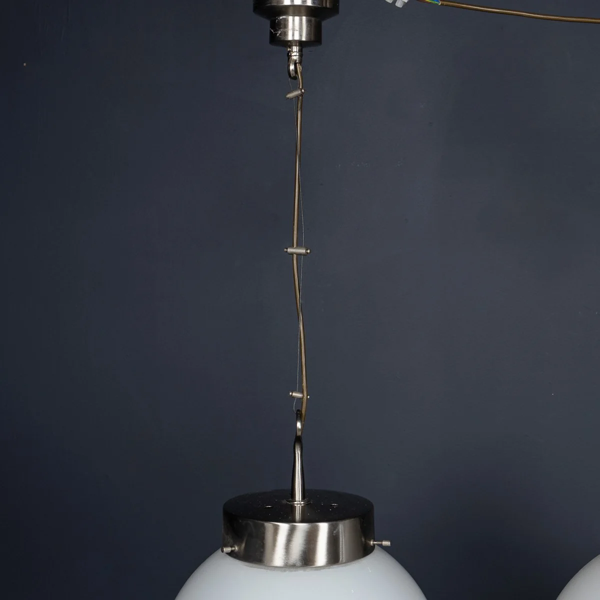 PUSHKINS.COM - D11345 - 20thC ITALIAN PAIR OF %22DELTA%22 OPALINE PENDANT LIGHTS BY SERGIO MAZZA c.1960 - 12.jpg