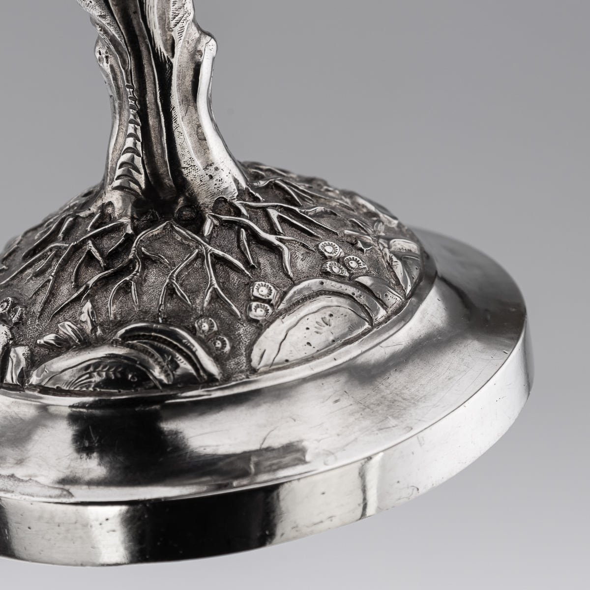 PUSHKINS.COM - ANTIQUE 19thC CHINESE RARE PAIR OF EXPORT SOLID SILVER GOBLETS, CUMSHING c.1880 - 33.jpg