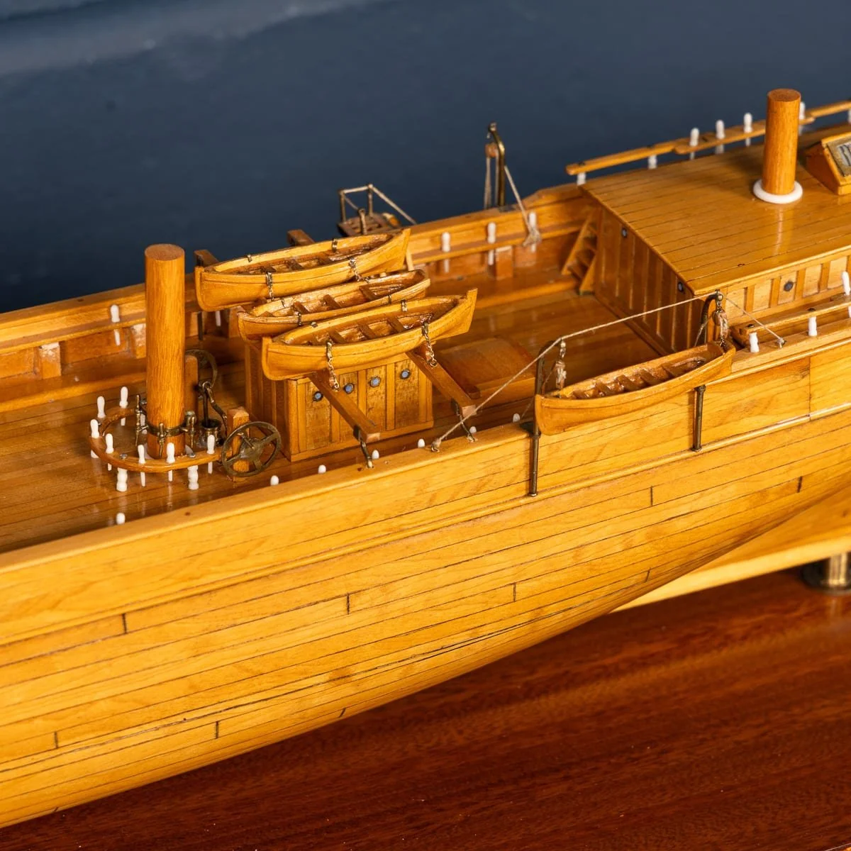 PUSHKINS.COM - B11858 - 20thC MARITIME CLUB HOUSE CASED PLANKED & FRAMED SHIP MODEL BY A. KAUSEN c.1934 - 26.jpg