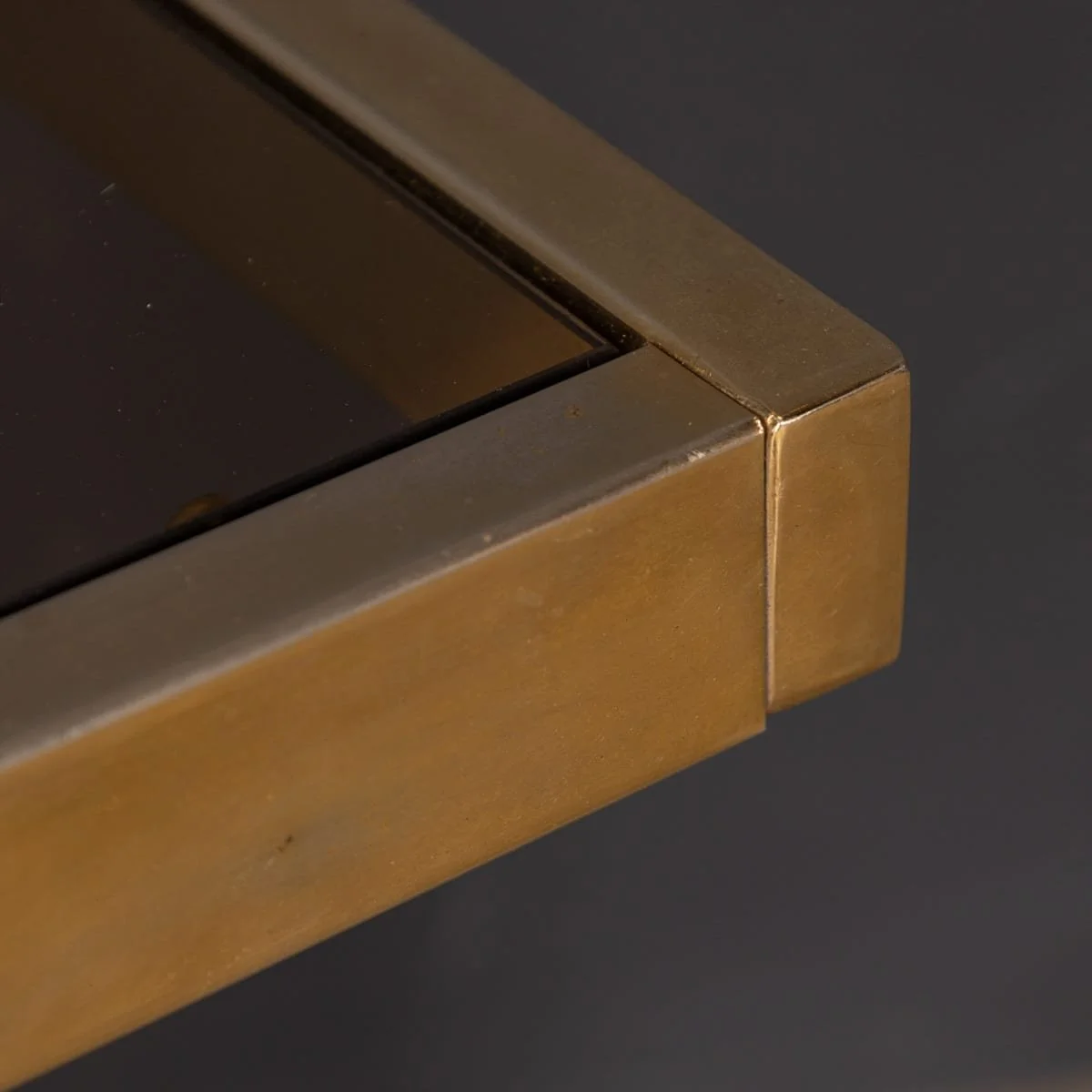 PUSHKINS.COM - Z12414 - VINTAGE 20thC BRASS, CHROME & GLASS "N" TABLE BY BELGO CHROM, BELGIUM c.1970 - 11.jpg