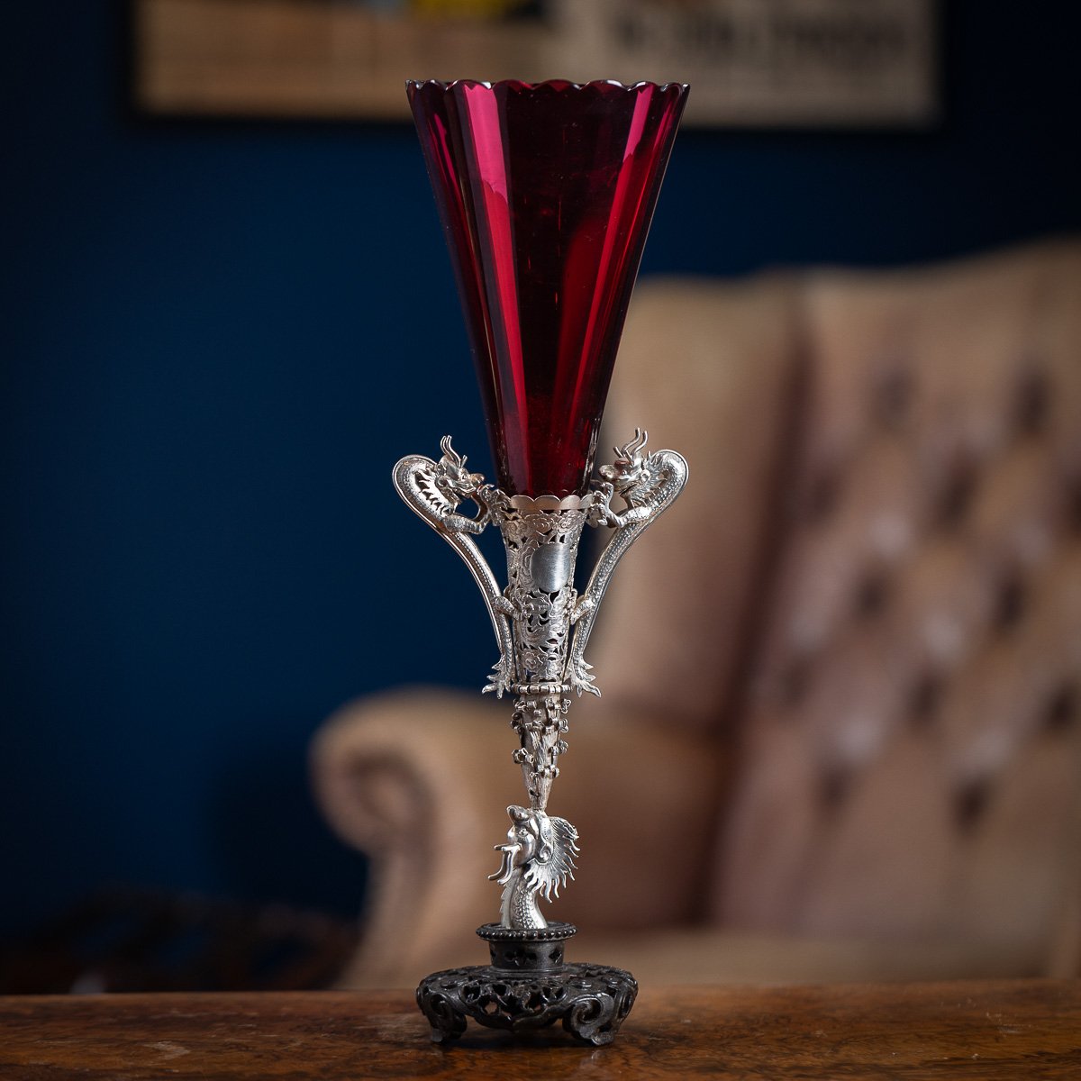 PUSHKINS.COM - A9954 - ANTIQUE 19thC CHINESE EXPORT SOLID SILVER & RED GLASS EPERGNE c.1890 - 03.jpg