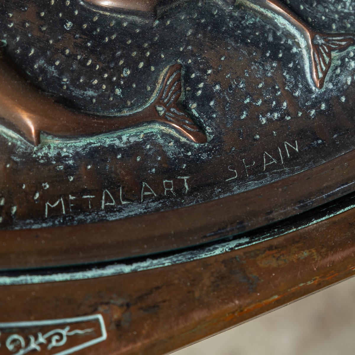 PUSHKINS.COM - D11134 - VINTAGE 20thC SPANISH EMBOSSED COPPER TABLE BY MALART c.1930 - 16.jpg