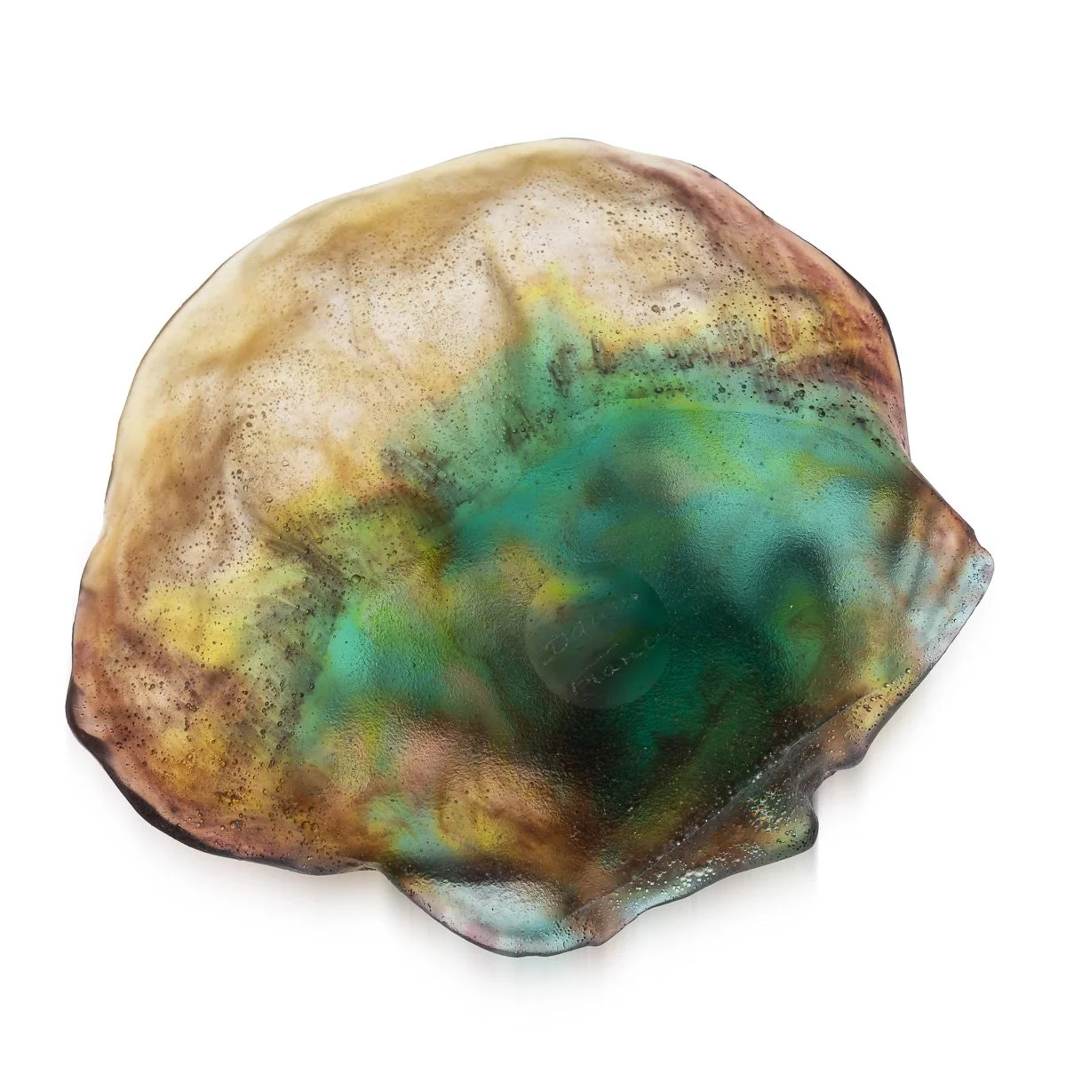 PUSHKINS.COM - C11747 - 20thC FRENCH LA PÂTE DE VERRE LARGE FROG ON LILY PAD BY DAUM - 08.jpg