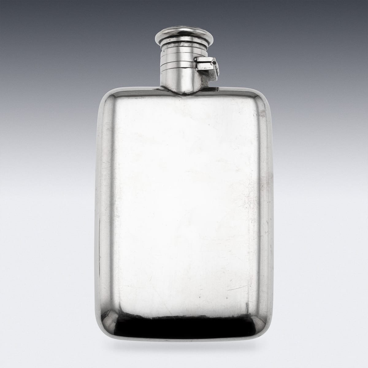 PUSHKINS.COM - J11901 - ANTIQUE 19thC JAPANESE EXPORT SOLID SILVER 'CHERRY BLOSSOM' HIP FLASK c.1890 - 05.jpg