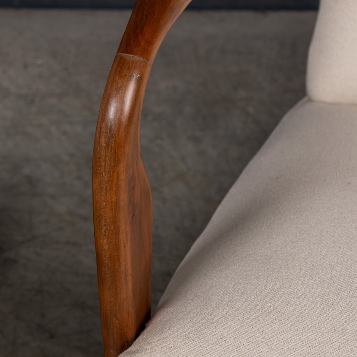 PUSHKINS.COM - 20thC PAIR OF ITALIAN WHITE FABRIC ARMCHAIRS IN THE MANNER OF PAOLO BUFFA c.1960 - 24.jpg