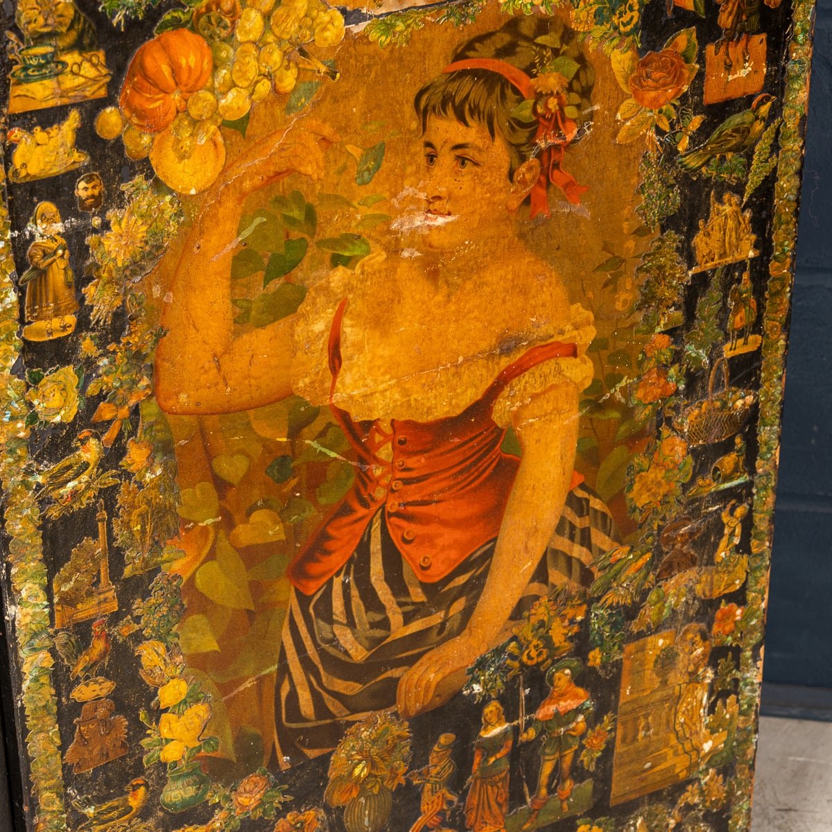 PUSHKIN'S - ANTIQUE 19thC VICTORIAN FOLDING FOUR-PANEL ROOM DIVIDER c.1890 - 42.jpg