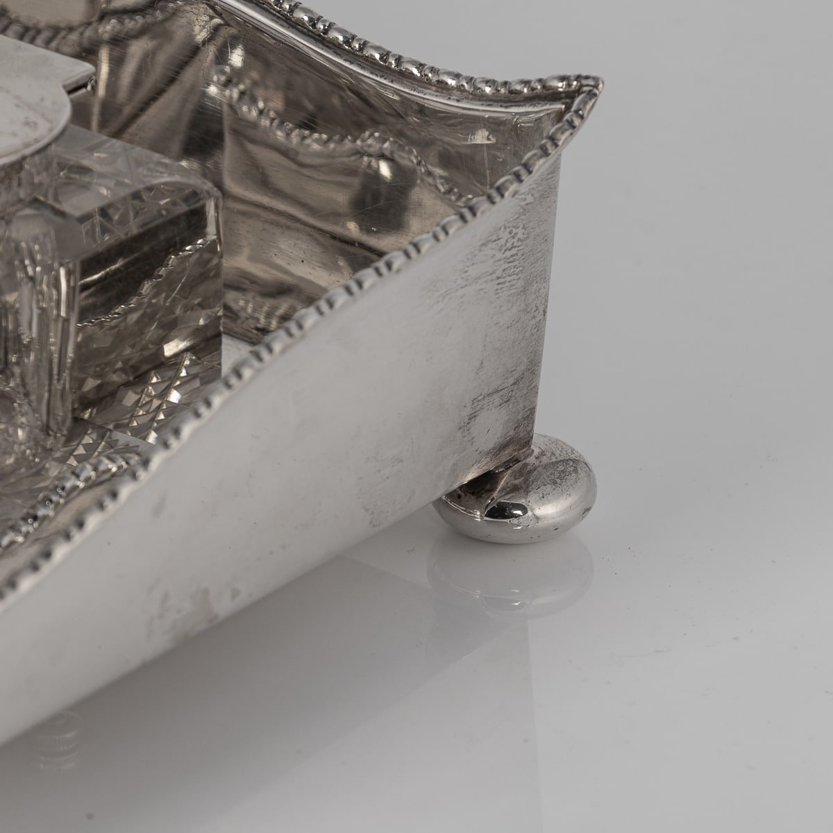 PUSHKINS.COM - B11247d - ANTIQUE 20thC EDWARDIAN SOLID SILVER INKWELL DESK SET, CHESTER c.1908 - 09.jpg