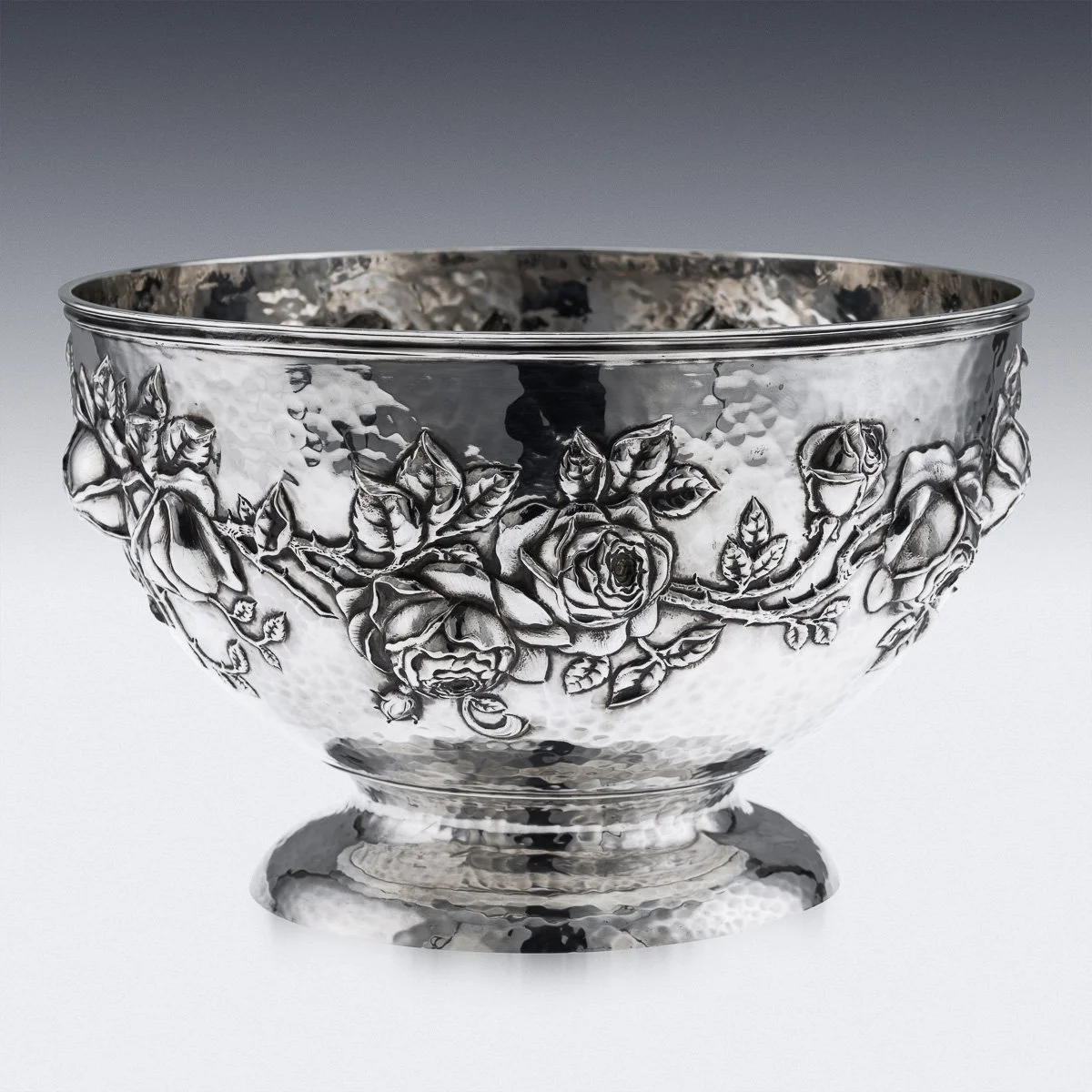 PUSHKINS.COM - C11913 - ANTIQUE 20thC SCOTTISH SOLID SILVER ROSE BOWL, GLASGOW c.1909 - 04.jpg