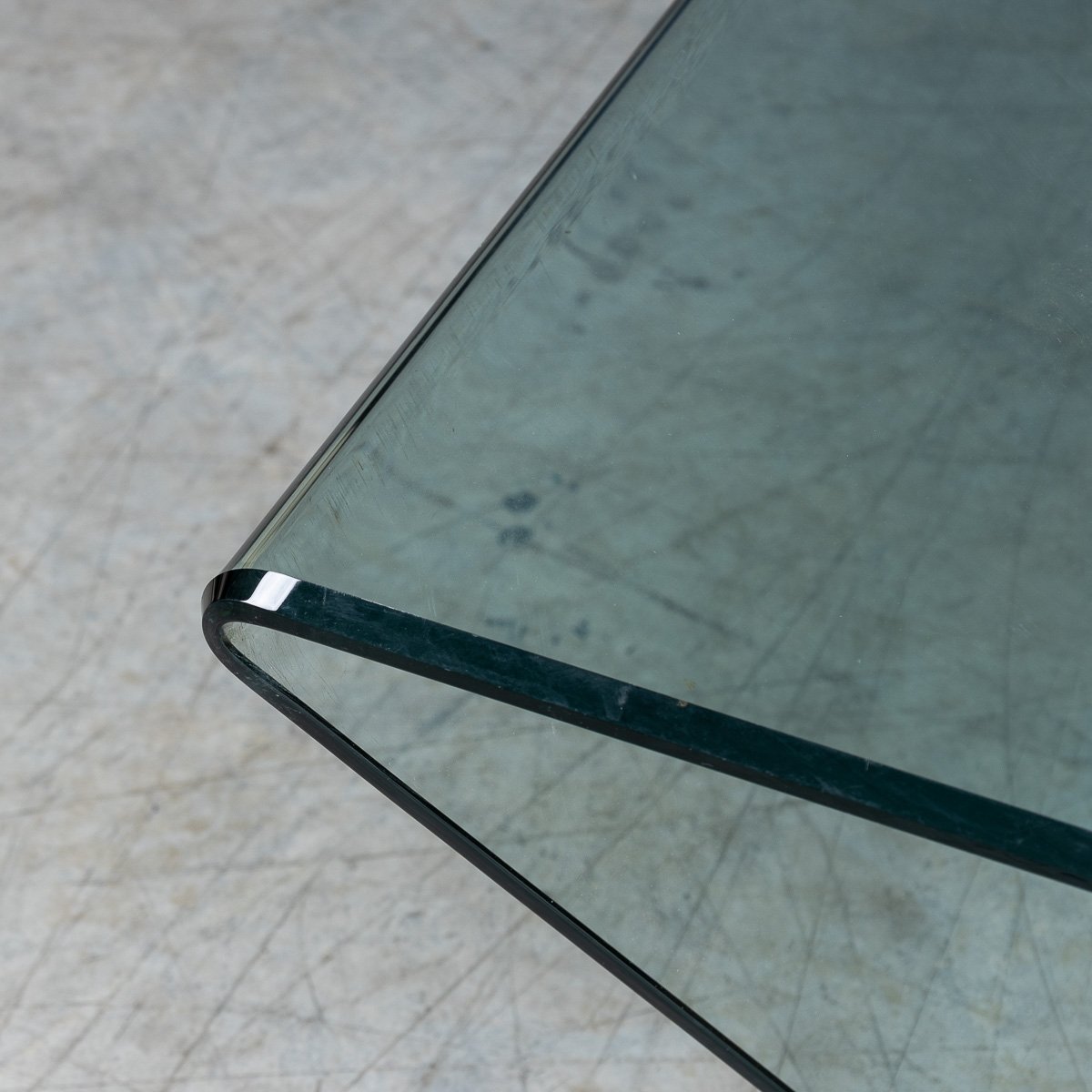PUSHKINS.COM - B11292 - VINTAGE 20thC ITALIAN %22RUBINO%22 BENT GLASS COFFEE TABLE BY SO.VE.T. c.1990 - 07.jpg