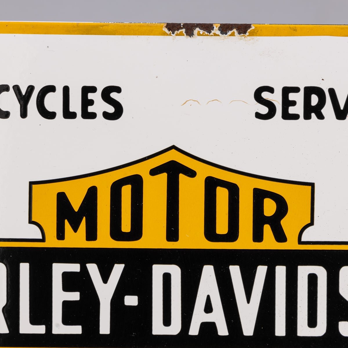 PUSHKINS.COM - A 20thC HARLEY-DAVIDSON MOTORCYCLES ENAMEL SIGN - 1194.jpg