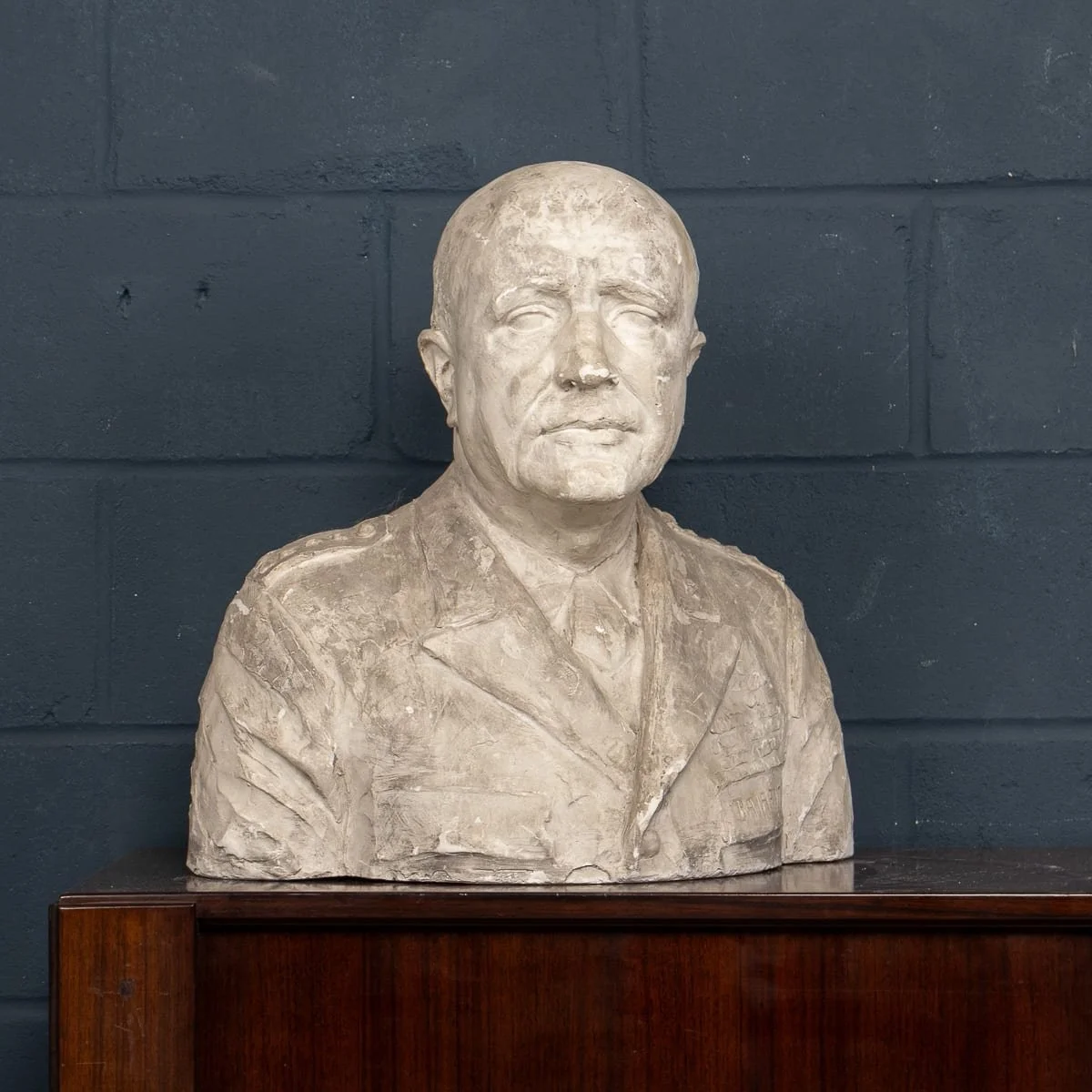 PUSHKINS.COM - B12780d - ANTIQUE 20thC ITALIAN PLASTER PORTRAIT BUST OF PIETRO BADOGLIO (1871-1956) - 06.jpg