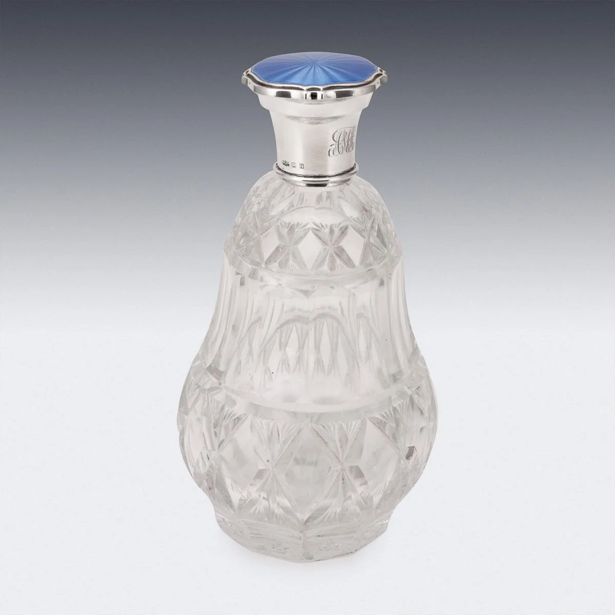 PUSHKINS.COM - Z12165 - ANTIQUE 19thC REGENCY SOLID SILVER & CUT GLASS SCENT BOTTLE, LONDON c.1812 - 07.jpg