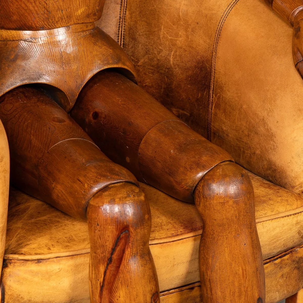 PUSHKINS.COM - B12023 - ANTIQUE RARE 19thC FRENCH LIFE SIZE WOODEN ARTIST'S LAY FIGURE c.1860 - 09.jpg