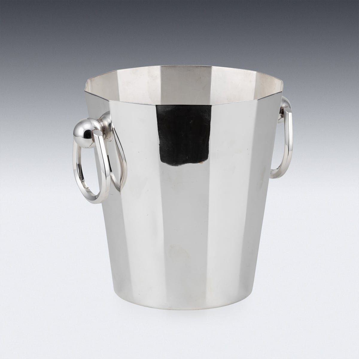 PUSHKIN'S - ANTIQUE 20thC ENGLISH ART DECO SILVER PLATED WINE COOLER c.1920 - 3.jpg