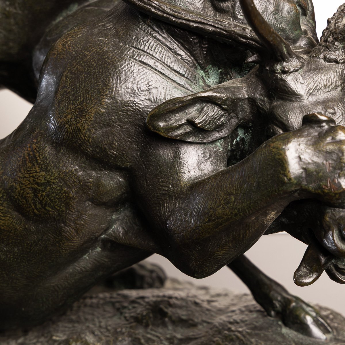 PUSHKINS.COM - A00101 - FRENCH BRONZE PANTHER & STAG HUNTING SCENE, ANTOINE-LOUIS BARYE (1796-1875) - 14.jpg