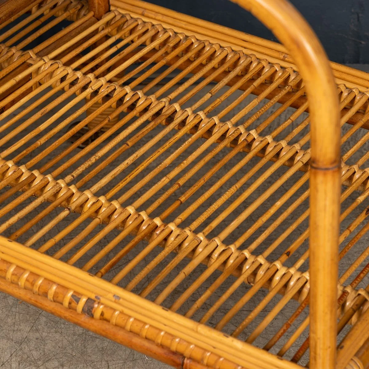 PUSHKINS.COM - B11868 - VINTAGE 20thC ITALIAN RATTAN & BAMBOO DRINKS TROLLEY c.1960 - 20.jpg