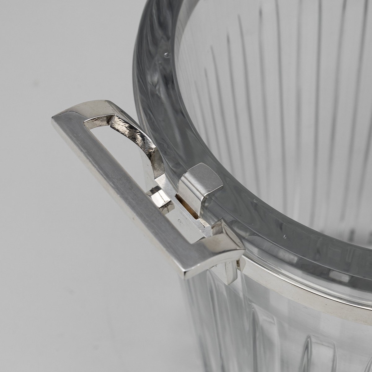 PUSHKINS.COM - D11363 - STUNNING 20thC FRENCH SILVER PLATED & BACCARAT GLASS WINE COOLER c.1960 - 06.jpg