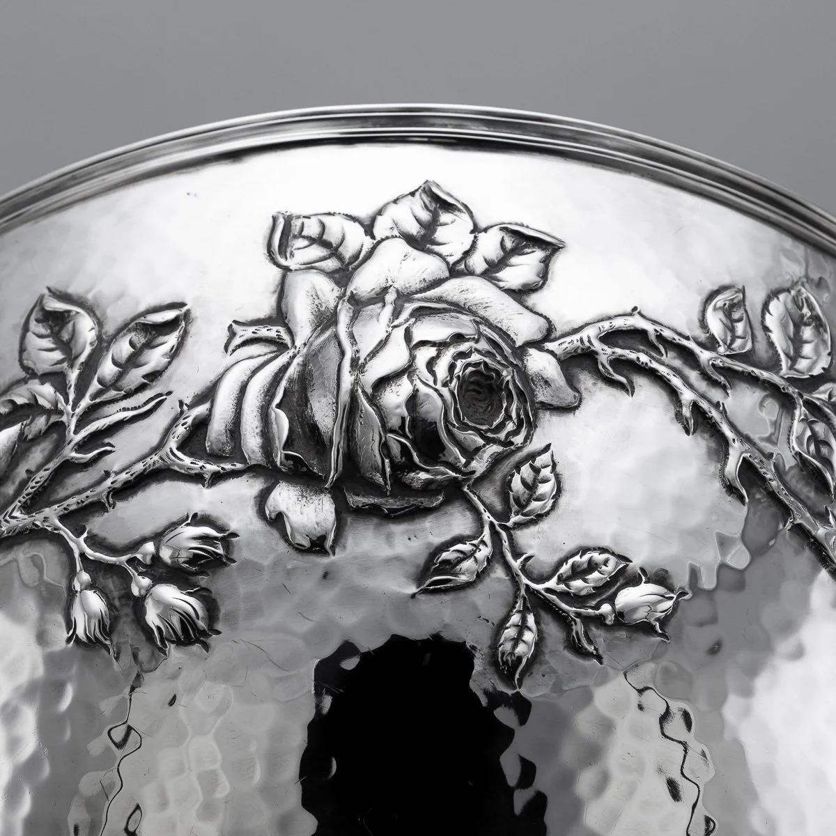 PUSHKINS.COM - C11913 - ANTIQUE 20thC SCOTTISH SOLID SILVER ROSE BOWL, GLASGOW c.1909 - 12.jpg