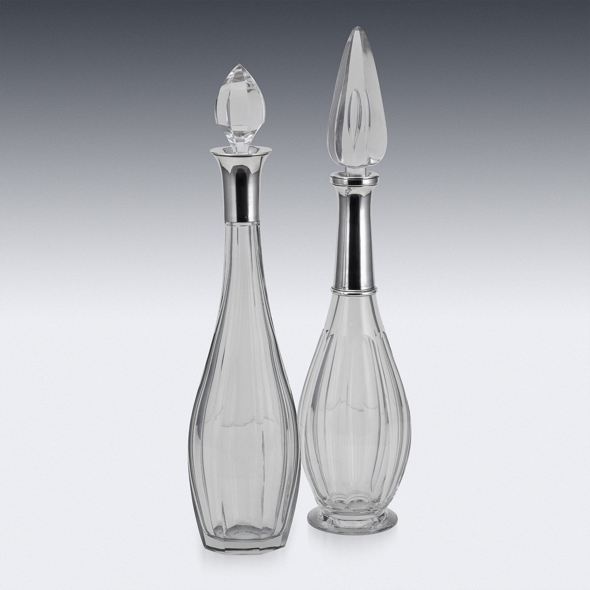 PUSHKINS.COM - D11163 - STUNNING 20thC FRENCH ART DECO SOLID SILVER & BACCARAT CRYSTAL DECANTER c.1920 - 04.jpg