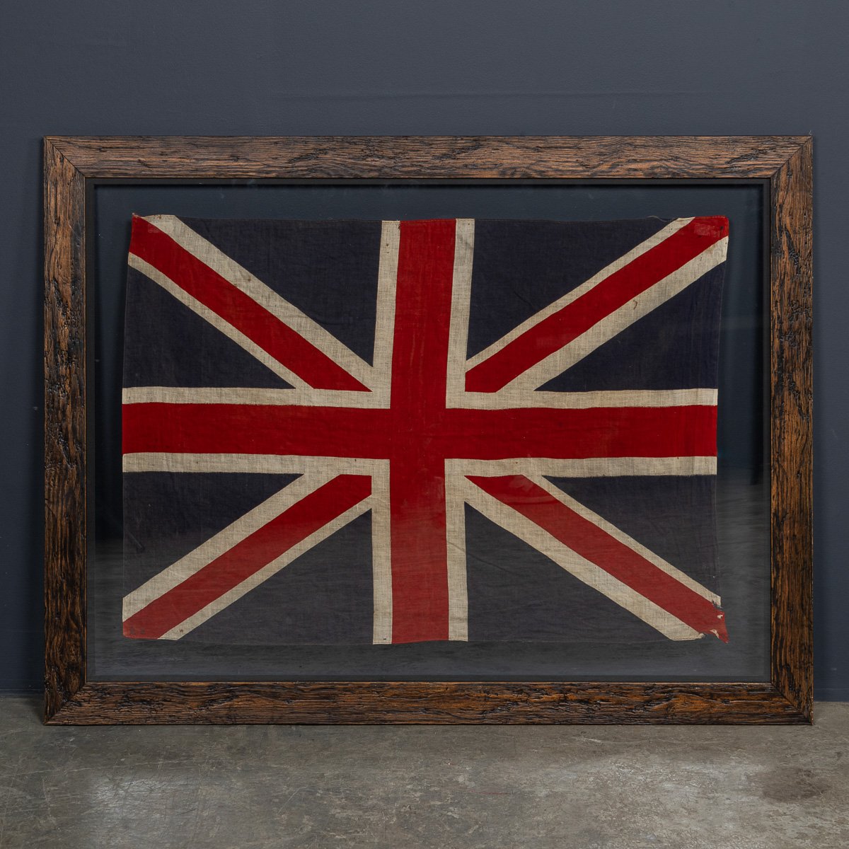 PUSHKINS.COM - D11341 - VINTAGE 20thC GLASS TO GLASS FRAMED UNION FLAG c.1940 - 03.jpg
