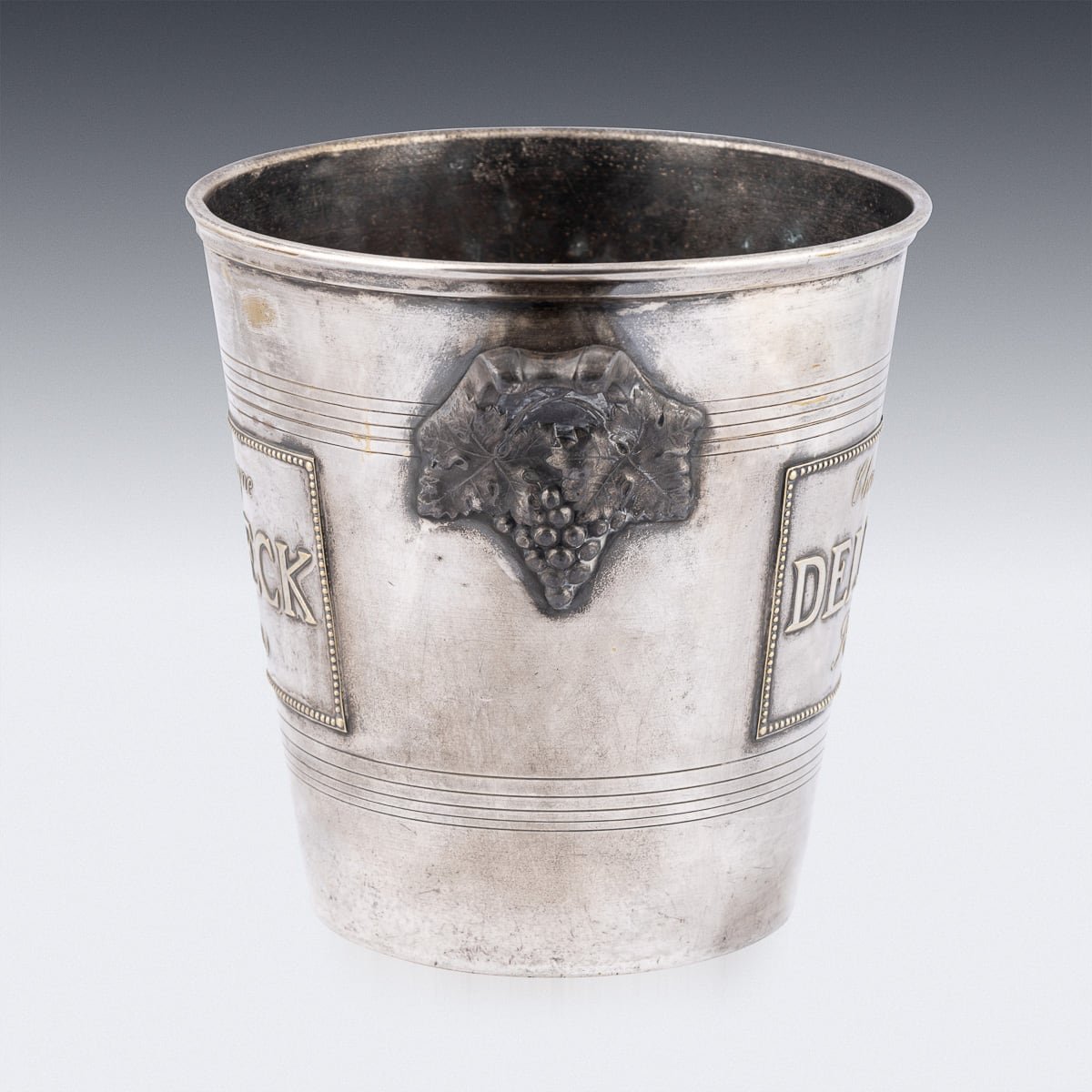 PUSHKIN'S - VINTAGE 20thC FRENCH SILVER PLATED DELBECK REIMS CHAMPAGNE : WINE COOLER c.1930 - 5.jpg