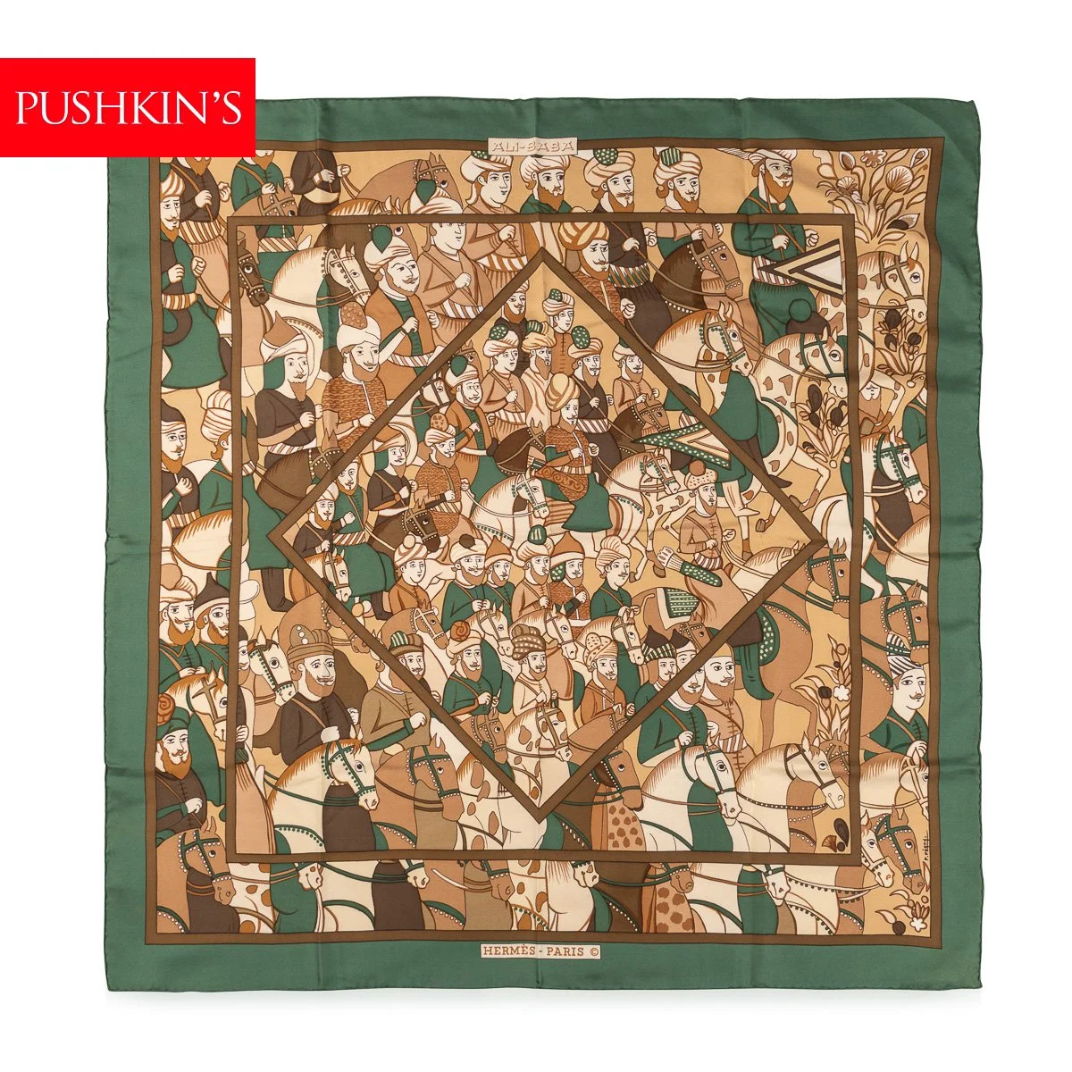 PUSHKINS.COM - B12227 - 20thC SILK HERMÈS "ALI BABA" SCARF BY ANNIE FAIVRE, BOXED - 02.jpg