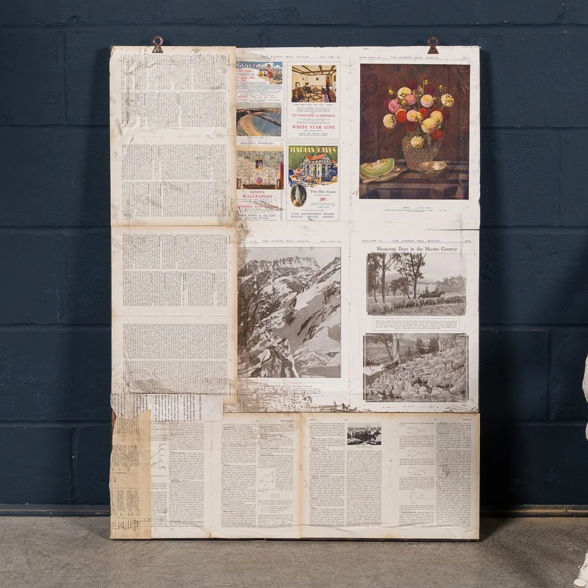 PUSHKINS.COM - B12026 - 20thC ITALIAN LARGE OAK FRAME CONTAINING PRESSED FLOWERS & HERBS - 05.jpg