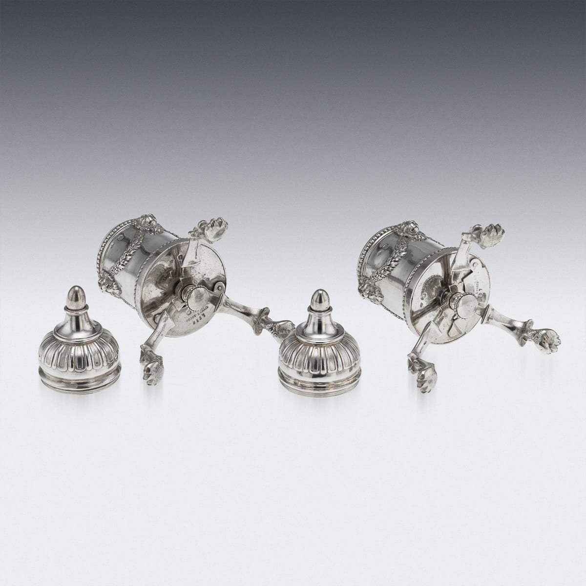 PUSHKINS.COM - N12171 - ANTIQUE 19thC FRENCH SOLID SILVER SALT AND PEPPER MILLS, ODIOT, PARIS c.1880 - 08.jpg