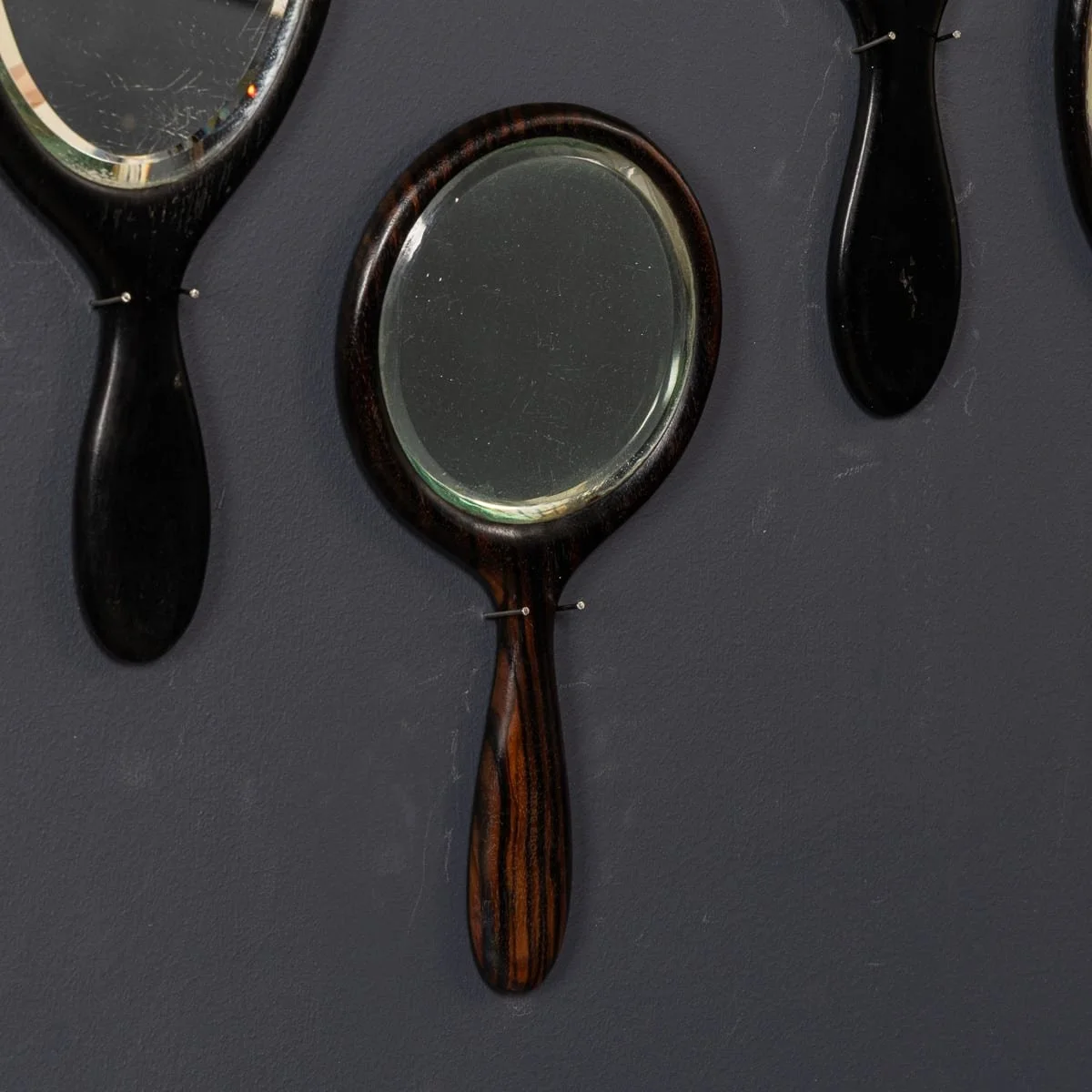 PUSHKINS.COM - Z12122 - ANTIQUE 19thC COLLECTION OF TWENTY FIVE WOODEN HAND MIRRORS - 15.jpg