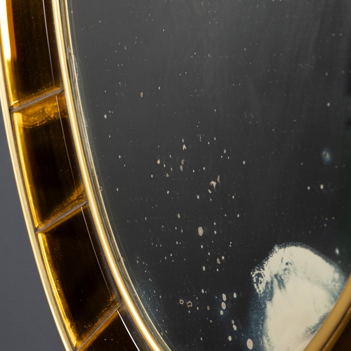PUSHKINS.COM - D11092 - 20thC ITALIAN BRASS & GLASS OVAL MIRROR BY CRISTAL ARTE c.1950 - 16.jpg