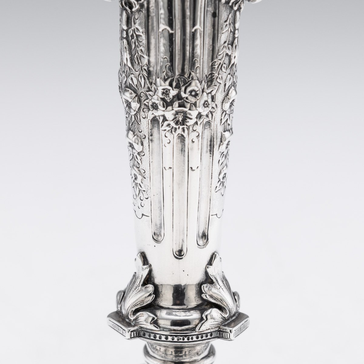PUSHKINS.COM - J12510 - ANTIQUE 19thC GERMAN PAIR OF SOLID SILVER CANDELESTICKS, HANAU c.1870 -  12.jpg